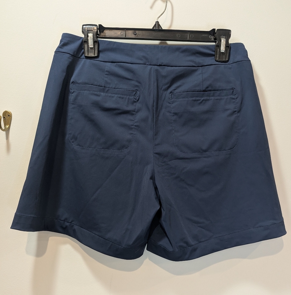 Spanx Sunshine Navy Blue Wrap Skort 6" Inseam Size S Quick Dry - Picture 3 of 7